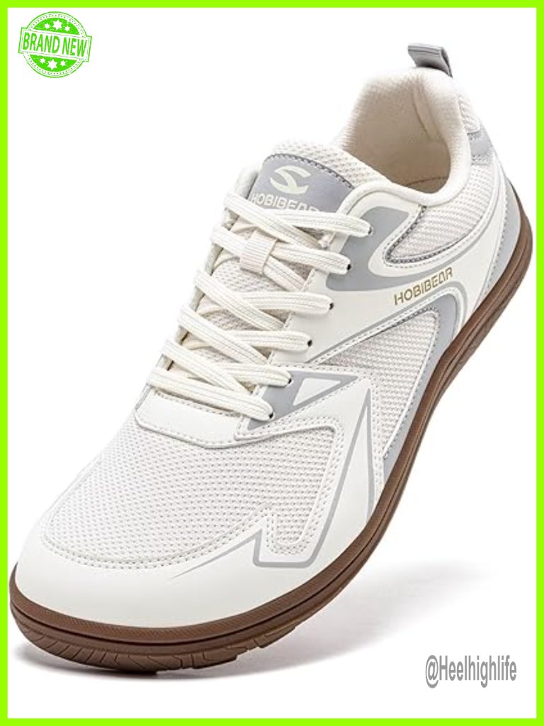 Wide Toe Barefoot Shoes Minimalist Lace-Up Walking Sneakers Unisex